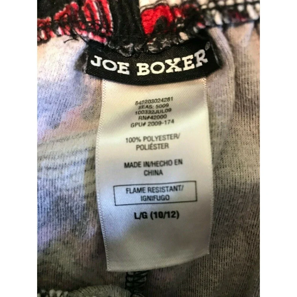 JOE BOXER It's Good To Be Bad Skeleton Pajama Pant Black Polyester Kids L 10-12